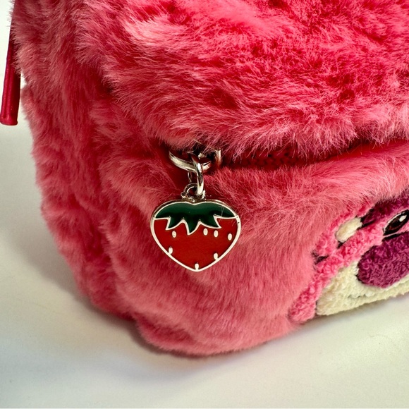NWT. Disney’s Fluffy mini Backpack. Toy Story Lotso pink furry backpack - Picture 6 of 15